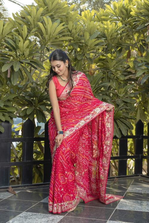 Royal Rani Crepe Silk Aari-Tari Saree