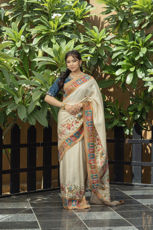 Lovely Butter Silk Saree with Position Siroskee