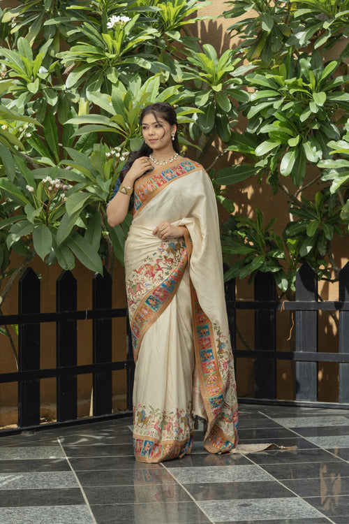 Lovely Butter Silk Saree with Position Siroskee